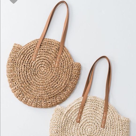 •LAST 1• Boho Handmade Rattan Bag w Leather Straps - Picture 8 of 8